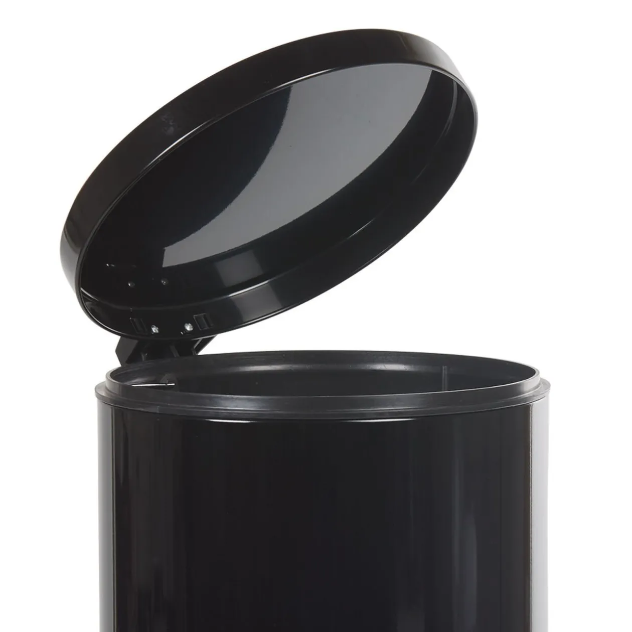 Poubelle ronde pédale noir 30 L