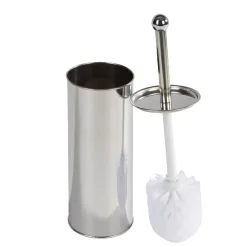 Poubelle salle de bain 5 L et brosse WC gris