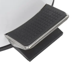 Poubelle salle de bain blanche avec couvercle bambou