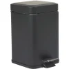 Poubelle salle de bain carré noir 3 L