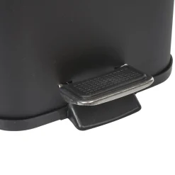 Poubelle salle de bain carré noir 3 L