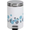 Poubelle salle de bain design bulles 3 L