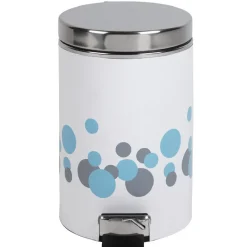 Poubelle salle de bain design bulles 3 L