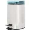 Poubelle salle de bain grise et bleue 3 L