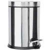 Poubelle salle de bain inox gris chromé 3L - Ø17xH24cm