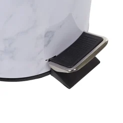 Poubelle salle de bain métal imprimé marbre 3L