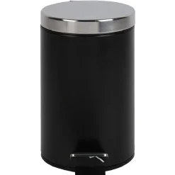 Poubelle salle de bain noire 3 L