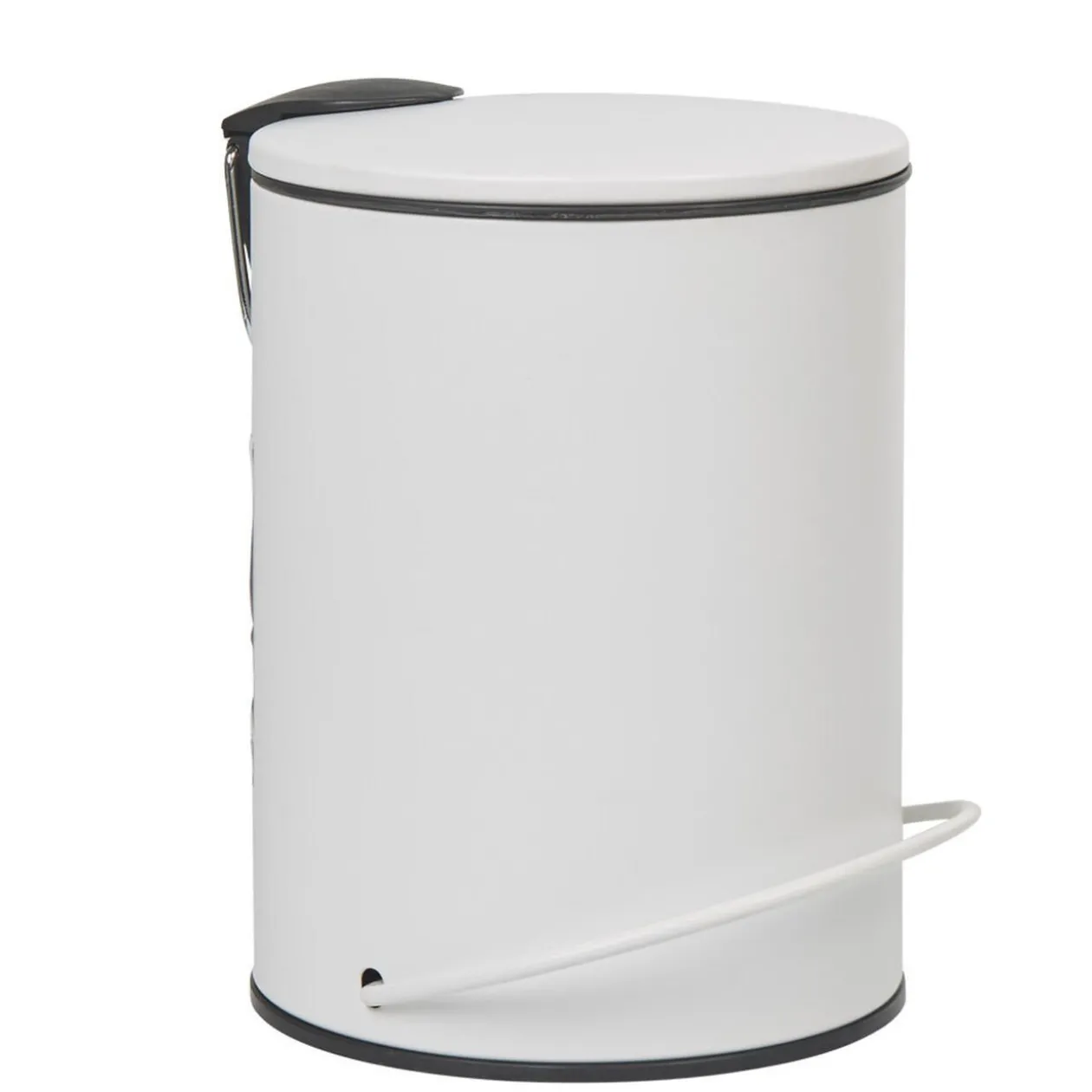 Poubelle salle de bain rond blanc 3 L