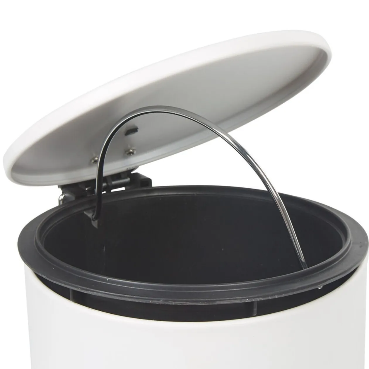 Poubelle salle de bain rond blanc 3 L