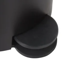 Poubelle salle de bain ronde grise