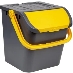 Poubelle tri des déchets noir et jaune 28 L