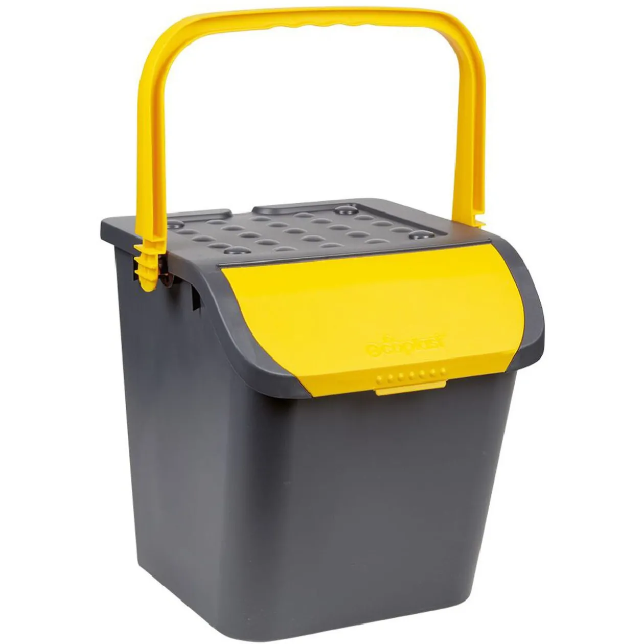 Poubelle tri des déchets noir et jaune 28 L