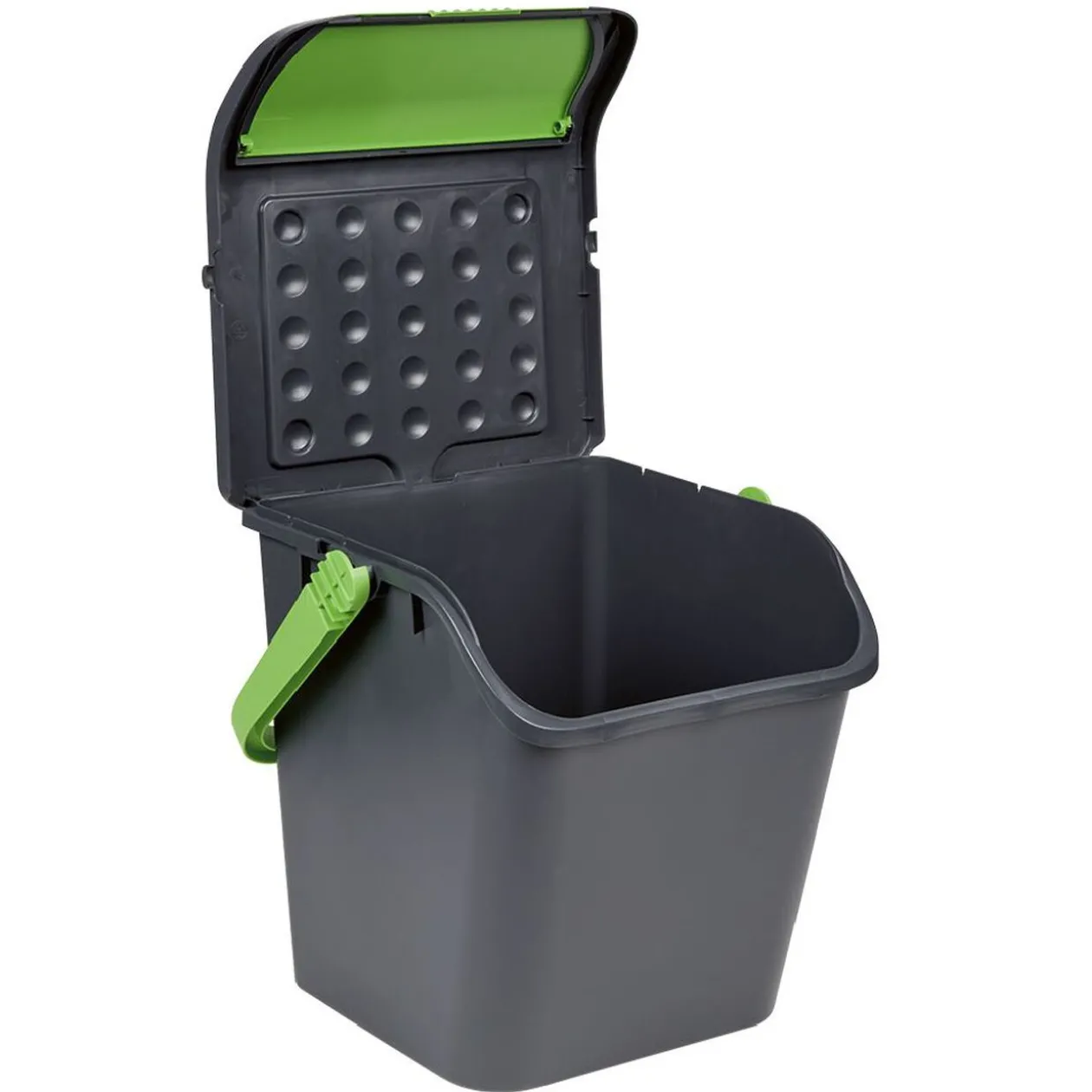 Poubelle tri des déchets noir et vert 28 L