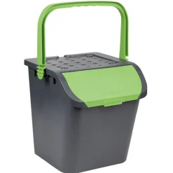 Poubelle tri des déchets noir et vert 28 L