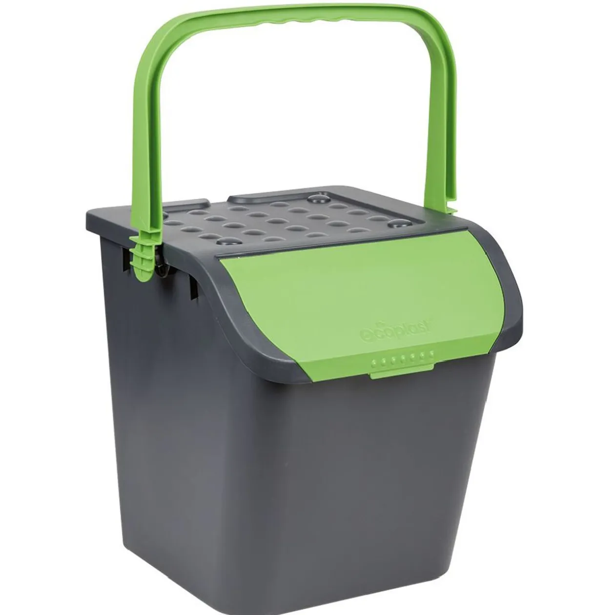 Poubelle tri des déchets noir et vert 28 L