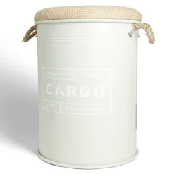 Pouf coffre de rangement grand modèle Ø40xH54,5cm vert