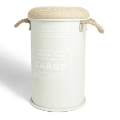 Pouf coffre de rangement petit modèle Ø27xH43,5cm vert