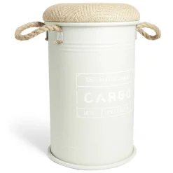 Pouf coffre de rangement petit modèle Ø27xH43,5cm vert