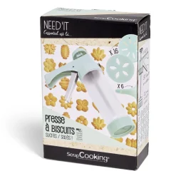 Presse à biscuits sucrés/salés 16 disques et 6 douilles
