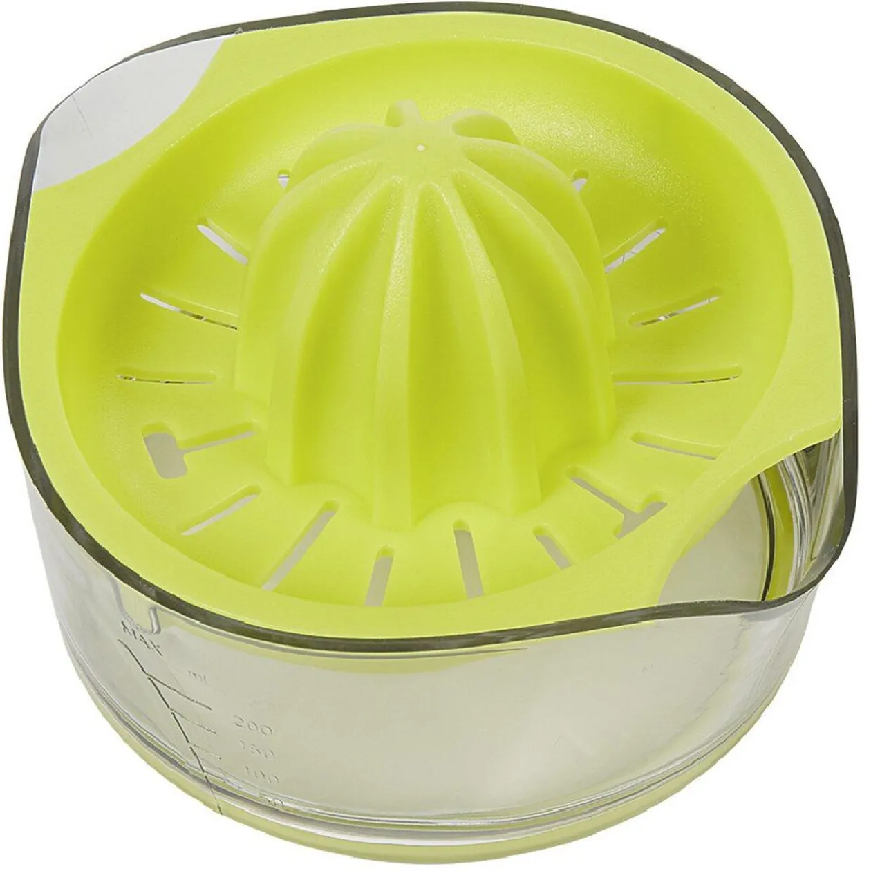 Presse agrumes avec réservoir transparent vert