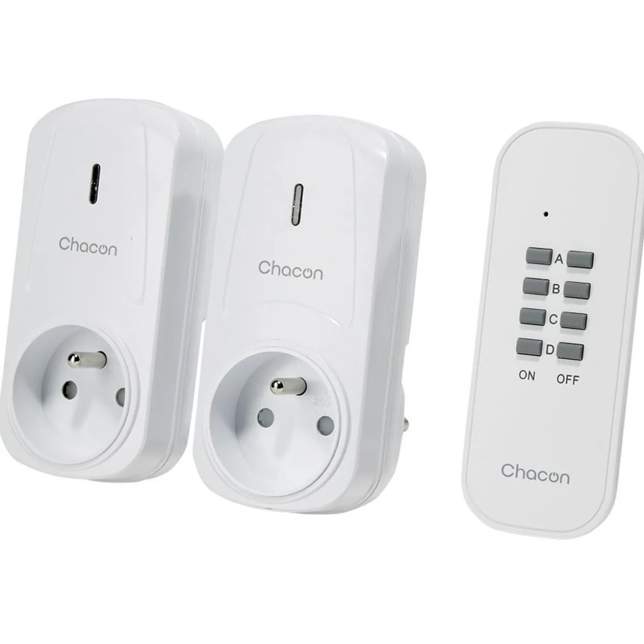 Prise télécommandée 2000W x2 blanc