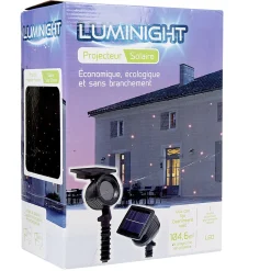 Projecteur led solaire laser fixe motif pois rouge