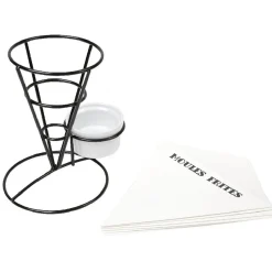 Présentoir frites et 6 papiers
