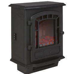 Radiateur effet cheminée décorative noire