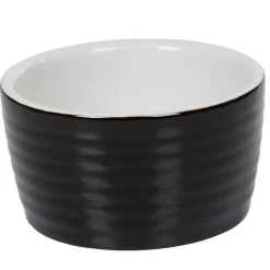 Ramequin individuel grès côtelé noir