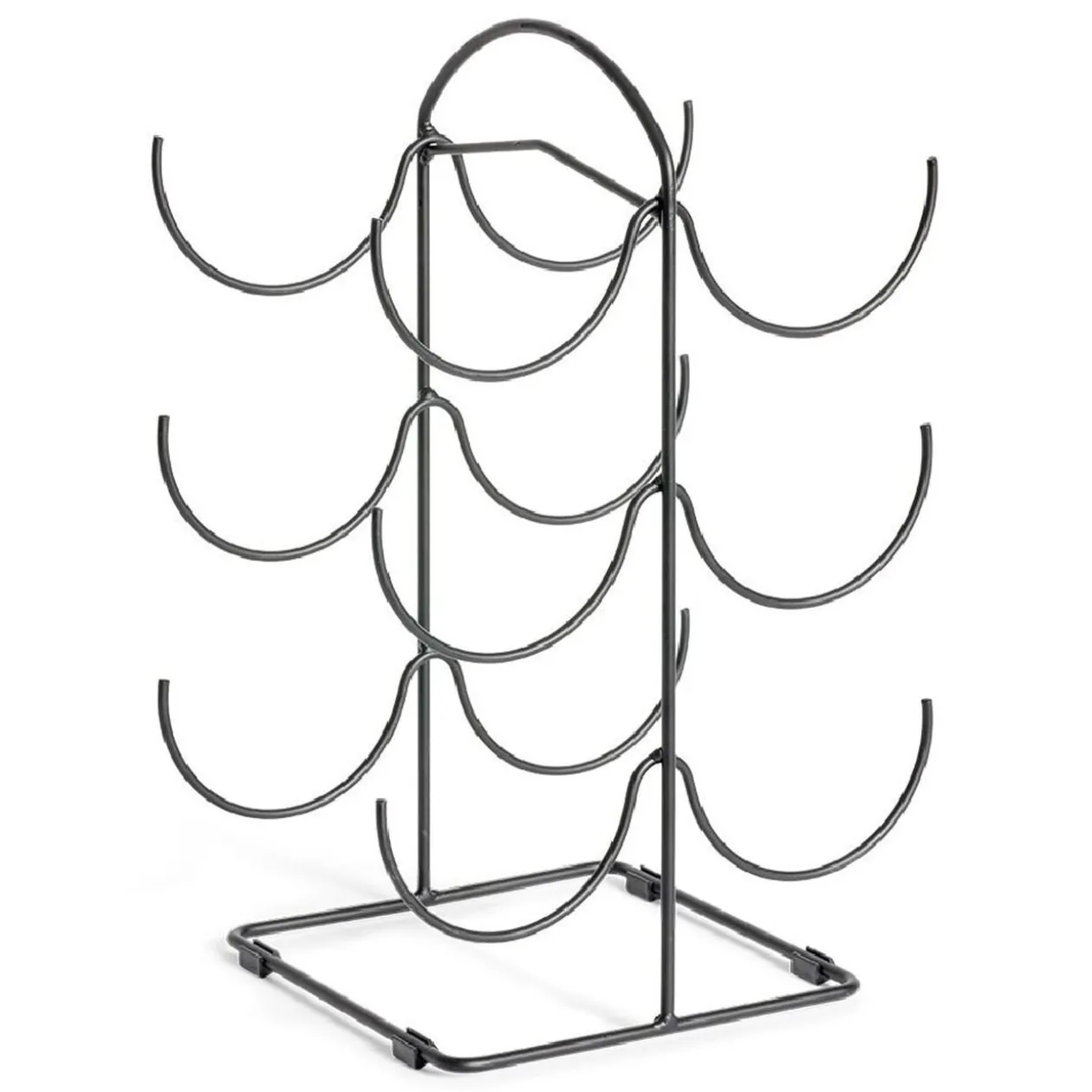 Range bouteille vertical 6 emplacements métal 19x25xH40cm