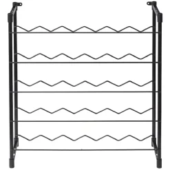 Range bouteilles métal noir 30 bouteilles