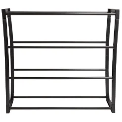 Range chaussure métal noir 4 niveaux 8 paires