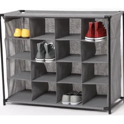 Range chaussures 16 paires gris