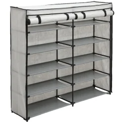Range chaussures 30 paires en toile gris clair