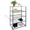 Range chaussures 5 étagères noir naturel