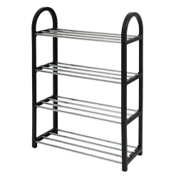 Range chaussures 4 étagères noir L48xl19xH64cm