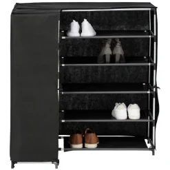 Range chaussures d'angle noir 90x60xH90 cm