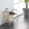 Range chaussures en bois 3 niveaux