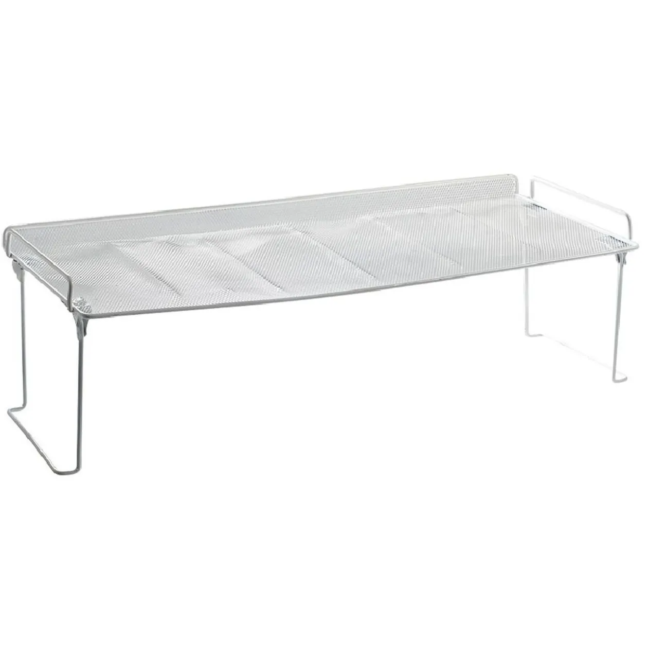 Range chaussures étagère blanche superposable 8 paires L68xl28xH22cm