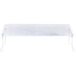 Range chaussures étagère blanche superposable 8 paires L68xl28xH22cm