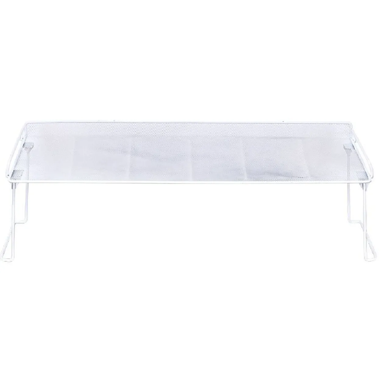 Range chaussures étagère blanche superposable 8 paires L68xl28xH22cm