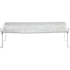 Range chaussures étagère blanche superposable 8 paires L68xl28xH22cm