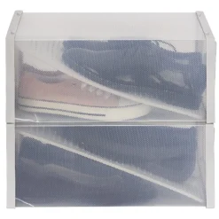 Range chaussures transparent x2