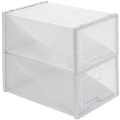 Range chaussures transparent x2