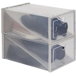 Range chaussures transparent x2