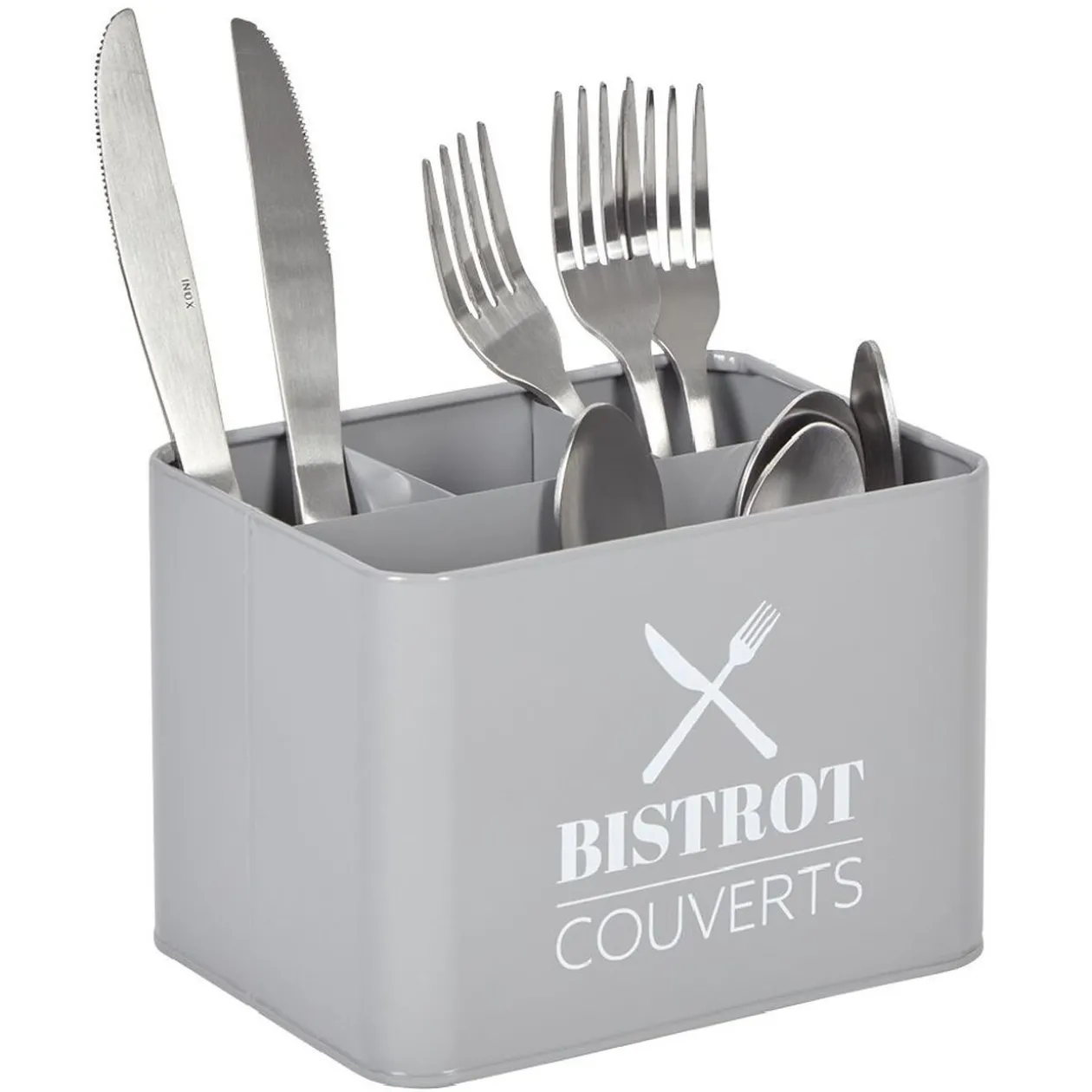 Range couvert BISTROT en métal gris