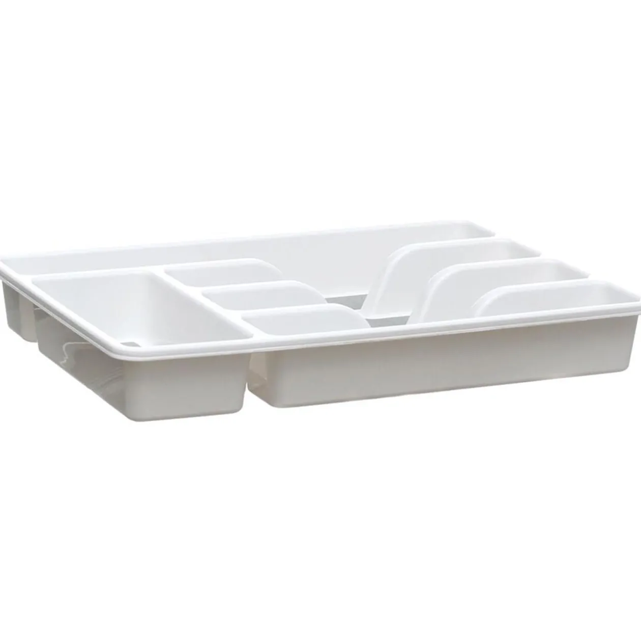 Range couvert blanc fond silicone gris 5 compartiments