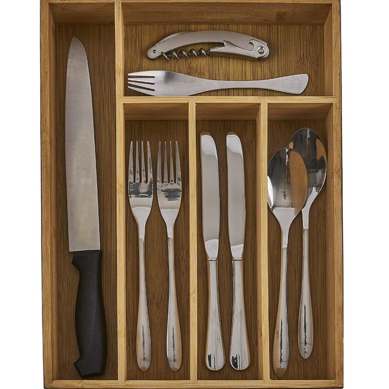 Range couvert en bambou naturel