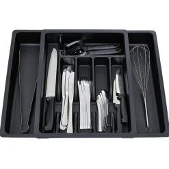 Range couverts extensible plastique noir