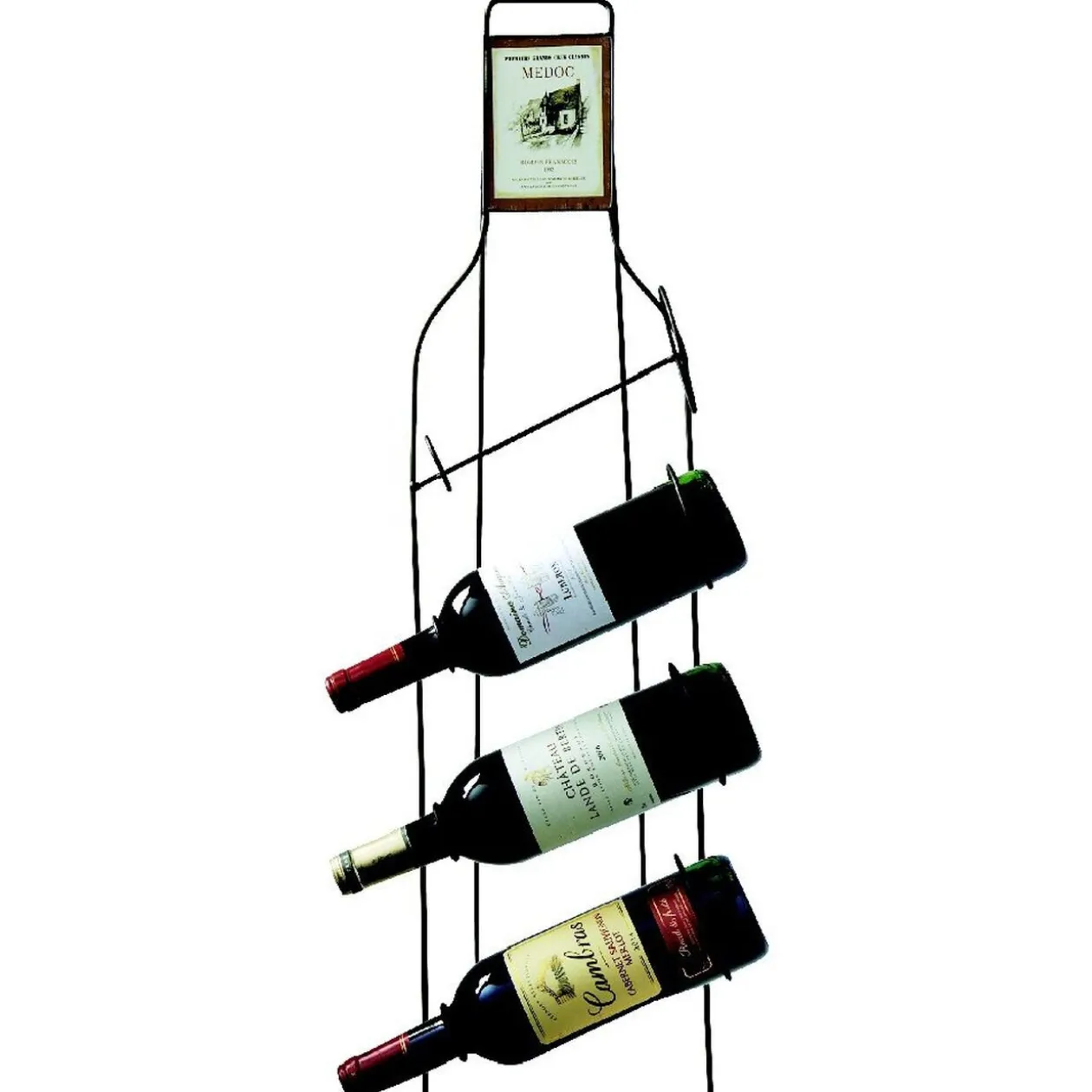 Range-bouteille noir 4 bouteilles